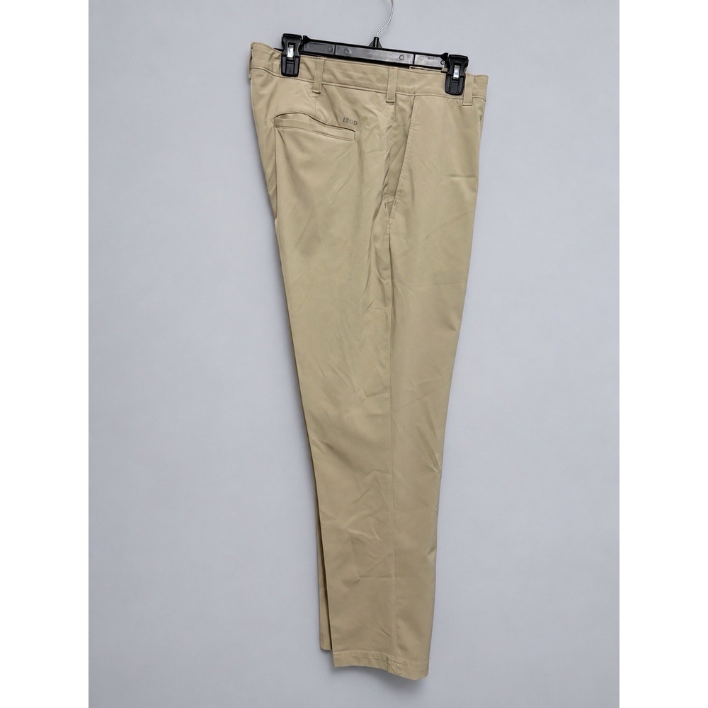 Izod Golf Men's Pants 36x30 Tan Flat Front Performance Chino Golf Pants